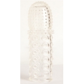 Прозрачная закрытая гелевая насадка - 13,5 см. - Toyfa Basic - в Кургане купить с доставкой