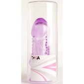 Фиолетовая гелевая насадка с шипами - 13 см. - Toyfa Basic - в Кургане купить с доставкой