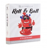 Стимулирующий презерватив-насадка Roll   Ball Strawberry - Sitabella - купить с доставкой в Кургане