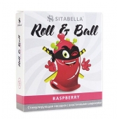 Стимулирующий презерватив-насадка Roll   Ball Raspberry - Sitabella - купить с доставкой в Кургане