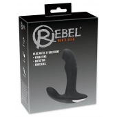 Черный вибромассажер простаты с функцией римминга Plug with Perineum Stimulator - 16,6 см. - Orion - в Кургане купить с доставкой