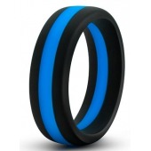 Черно-синее эрекционное кольцо Silicone Go Pro Cock Ring - Blush Novelties - в Кургане купить с доставкой