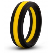 Черно-желтое силиконовое эрекционное кольцо Silicone Go Pro Cock Ring - Blush Novelties - в Кургане купить с доставкой