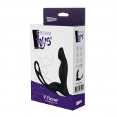 Черный вибромассажер простаты P-PLEASER W ERECTION ENHANCE - Dream Toys - в Кургане купить с доставкой