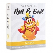 Стимулирующий презерватив-насадка Roll   Ball Banana - Sitabella - купить с доставкой в Кургане
