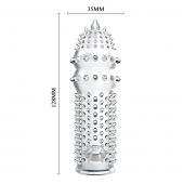 Закрытая прозрачная насадка Crystal sleeve - 14,2 см. - Erowoman-Eroman - в Кургане купить с доставкой