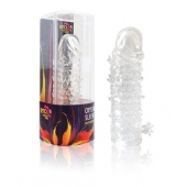Закрытая прозрачная рельефная насадка Crystal sleeve - 13 см. - Erowoman-Eroman - в Кургане купить с доставкой