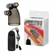 Дымчатая насадка-мастурбатор с вибрацией Vibrating Crystal Cap II - Baile - в Кургане купить с доставкой