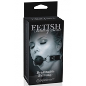 Черный кляп с дырочками Breathable Ball Gag - Pipedream - купить с доставкой в Кургане