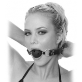 Черный кляп с дырочками Breathable Ball Gag - Pipedream - купить с доставкой в Кургане