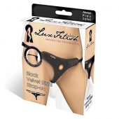 Черные плюшевые трусики для страпона - Lux Fetish - купить с доставкой в Кургане