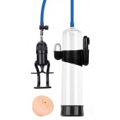 Прозрачная вакуумная вибропомпа Sex Expert с насадкой-вагиной - Sex Expert - в Кургане купить с доставкой