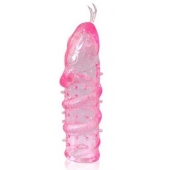 Закрытая рельефная насадка Crystal sleeve snakes в виде змеи с усиками - 14 см. - Erowoman-Eroman - в Кургане купить с доставкой