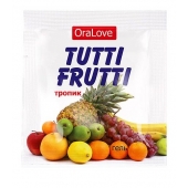 Пробник гель-смазки Tutti-frutti со вкусом тропических фруктов - 4 гр. - Биоритм - купить с доставкой в Кургане