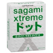 Презервативы Sagami Xtreme SUPER DOTS с точками - 3 шт. - Sagami - купить с доставкой в Кургане