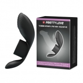 Черное кольцо на пенис с вибрацией Vibration Penis Sleeve - Baile - в Кургане купить с доставкой