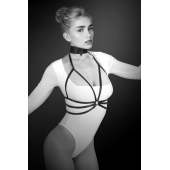 Черная упряжь на грудь Julia - Bijoux Pour Toi - купить с доставкой в Кургане