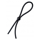 Черное лассо на пенис с одной бусиной - A-toys - в Кургане купить с доставкой