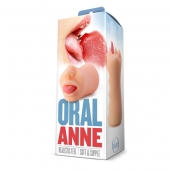 Телесный мастурбатор-ротик с язычком Oral Anne - Blush Novelties - в Кургане купить с доставкой
