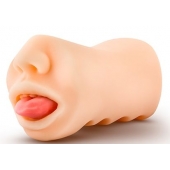 Телесный мастурбатор-ротик с язычком Oral Anne - Blush Novelties - в Кургане купить с доставкой