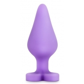 Фиолетовая анальная пробка Naughty Candy Heart Do Me Now - 8,9 см. - Blush Novelties - купить с доставкой в Кургане