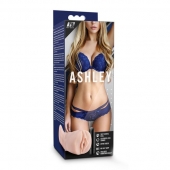 Телесный мастурбатор-вагина с вибропулей Ashley - Blush Novelties - в Кургане купить с доставкой