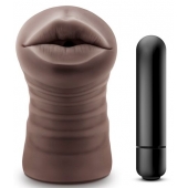 Коричневый мастурбатор-ротик Heather - Blush Novelties - в Кургане купить с доставкой