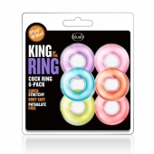 Набор из 6 эрекционных колец King of the Ring - Blush Novelties - в Кургане купить с доставкой