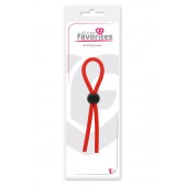 Красное эрекционное лассо с одной бусинкой-утяжкой STRETCHY THICK LASSO - Dream Toys - в Кургане купить с доставкой