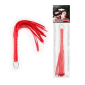 Красная плеть с рукоятью в оплетке - 28 см. - Notabu - купить с доставкой в Кургане