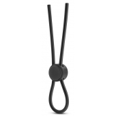 Черное силиконовое лассо на пенис SILICONE LOOP COCK RING - Blush Novelties - в Кургане купить с доставкой