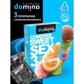 Презервативы для орального секса DOMINO Sweet Sex с ароматом мороженого - 3 шт. - Domino - купить с доставкой в Кургане