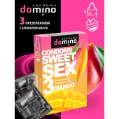 Презервативы для орального секса DOMINO Sweet Sex с ароматом манго - 3 шт. - Domino - купить с доставкой в Кургане