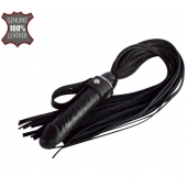 Черная плеть  Ковбой  с ручкой-фаллосом - 55 см. - Sitabella - купить с доставкой в Кургане