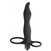 Черная вибронасадка для двойного проникновения Flirtini - 15,9 см. - Lola Games - купить с доставкой в Кургане