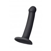 Черный фаллос на присоске Silicone Bendable Dildo S - 17 см. - Strap-on-me - купить с доставкой в Кургане