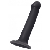 Черный фаллос на присоске Silicone Bendable Dildo M - 18 см. - Strap-on-me - купить с доставкой в Кургане