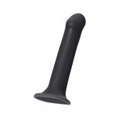 Черный фаллос на присоске Silicone Bendable Dildo L - 19 см. - Strap-on-me - купить с доставкой в Кургане