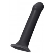 Черный фаллос на присоске Silicone Bendable Dildo L - 19 см. - Strap-on-me - купить с доставкой в Кургане