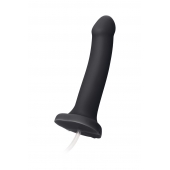 Черный фаллос с имитацией эякуляции Silicon Cum Dildo L - 19,6 см. - Strap-on-me - купить с доставкой в Кургане