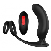 Черный массажер простаты REMOTE P-PLEASER - Dream Toys - в Кургане купить с доставкой