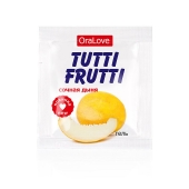 Пробник гель-смазки Tutti-frutti со вкусом сочной дыни - 4 гр. - Биоритм - купить с доставкой в Кургане