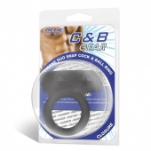 Черное двойное силиконовое кольцо С B GEAR - BlueLine - в Кургане купить с доставкой