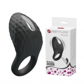 Черное эрекционное виброкольцо с рельефным дизайном Heloise - Baile - в Кургане купить с доставкой