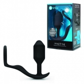 Черное эрекционное кольцо с анальным плагом Snug   Tug - b-Vibe - в Кургане купить с доставкой