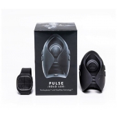 Темно-серый инновационный мужской осциллятор PULSE SOLO LUX с пультом ДУ - Hot Octopuss - в Кургане купить с доставкой