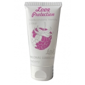 Лубрикант на водной основе с ароматом малины Love Protection Raspberry - 50 мл. - Lola Games - купить с доставкой в Кургане