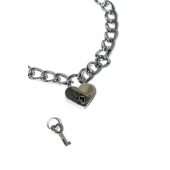 Серебристый ошейник Embrace с ключиком - Lola Games - купить с доставкой в Кургане