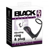 Черное эрекционное кольцо с анальной вибропробкой Vibrating Ring   Plug - Orion - в Кургане купить с доставкой