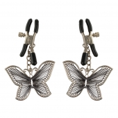 Зажимы на соски с бабочками Butterfly Nipple Clamps - Pipedream - купить с доставкой в Кургане